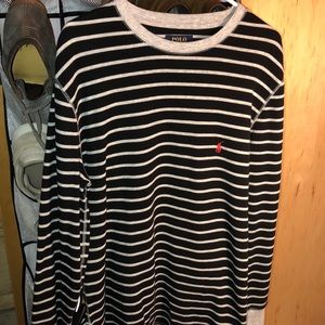 Mint striped polo love sleeve t shirt